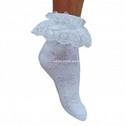  BFL носочки нарядные ажурные с рюшками белые